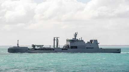 Royal New Zealand Navy's HMNZS Aotearoa sails