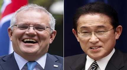 Scott Morrison and Fumio Kishida