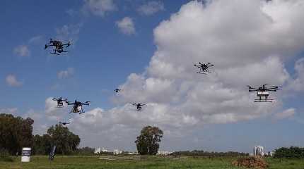 drones flight in civilian airspace