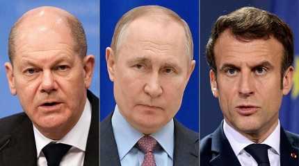 Putin, Macron, Scholz