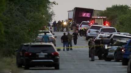 Police and other first responders work the scene 