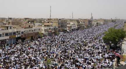 Moqtada Al-Sadr's followers in Baghdad