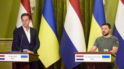 Volodymyr Zelensky and Mark Rutte