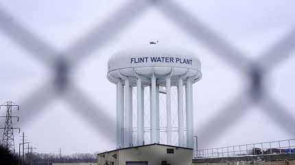 Flint water plant tower