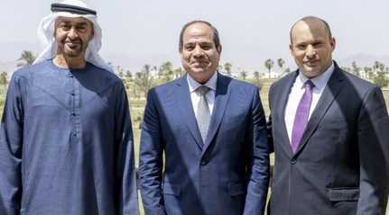 Abdel Fattah Al-Sisi Naftali Bennett n Sheikh Mohammed bin Zayed