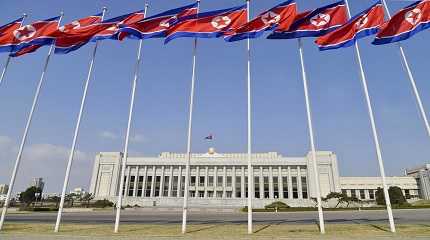 Presidium of the Supreme People's Assembly building in North Korea
