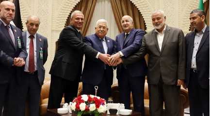 Abdelmadjid Tebboune, Mahmoud Abbas n Ismail Haniyeh