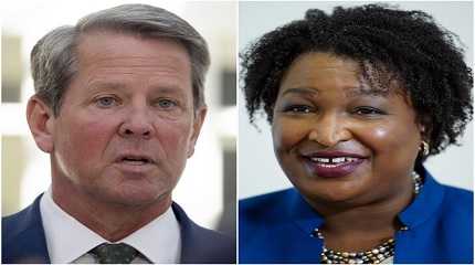 Brian Kemp and Stacey Abrams