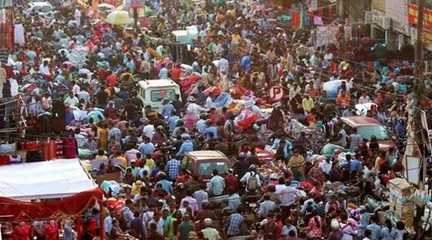 crowd in India