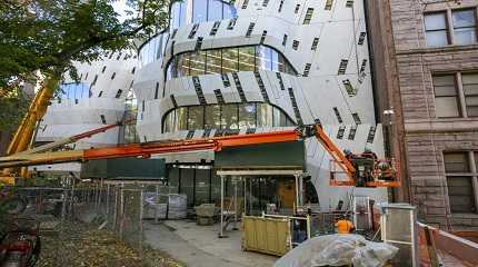 Construction continues on a new wing of the American Museum