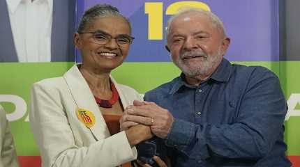 Luiz Inacio Lula da Silva and  Marina Silva