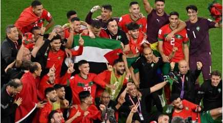 Morocco players in Qatar World Cup