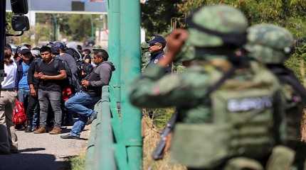 Migrants on Mexico border