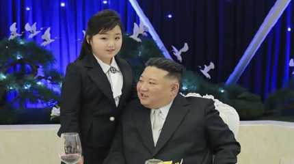 Kim Jong Un and his daughter..