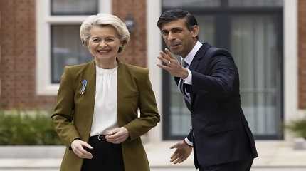 Rishi Sunak and Ursula von der Leyen