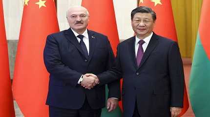 Alexander Lukashenko and Xi Jinping