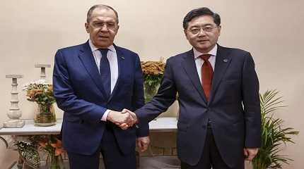 Sergey Lavrov and Qin Gang 