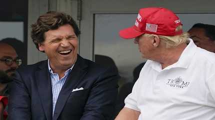 Tucker Carlson and Donald Trump