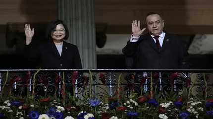 Tsai Ing-wen and Alejandro Giammattei