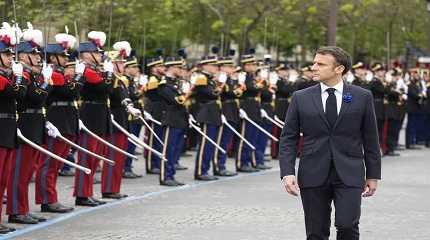 French President Emmanuel Macron.,