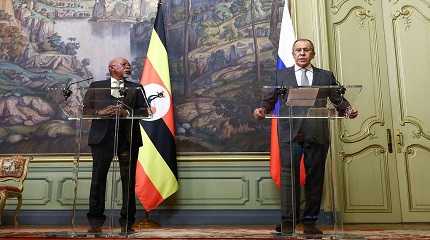 Jeje Odongo and Sergei Lavrov