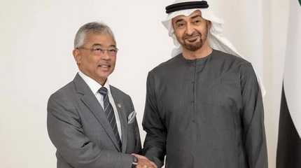 Malaysian King Al-Mustafa Billah Shah n Mohamed bin Zayed Al Nahyan