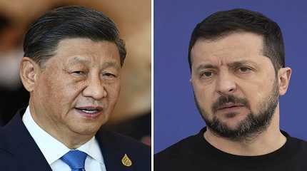 Xi Jinping and Volodymyr Zelenskyy