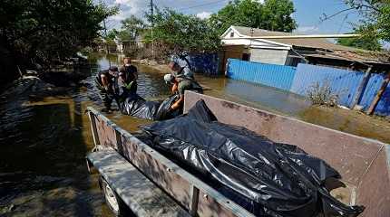 flooding after Ukraine dam breach