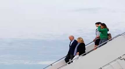 Joe Biden, first lady Jill Biden and grandchildren