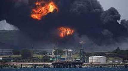 oil storage caught fire in Mazar i Sharif