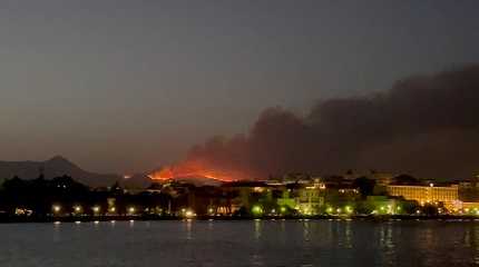 wildfires rage in Greece