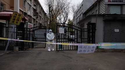 worker in a protective suit