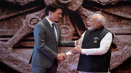 Modi welcomes Justin Trudeau