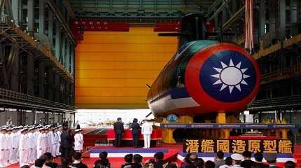 Taiwan's first domestically built submarine