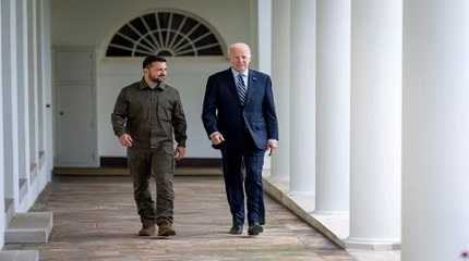 Volodymyr Zelenskiy with Joe Biden