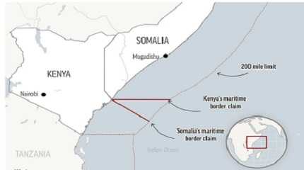 Map shows the Kenya-Somalia coastline