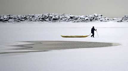 frozen sea in finland