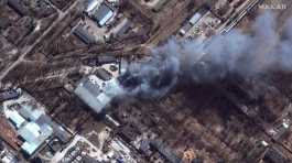 fires in an industrial area in Ukraine