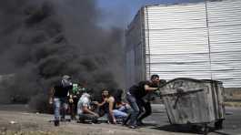 Palestinian demonstrators clashes with Israeli forces