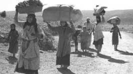 Palestinians fleeing their homes during the 1948 Nakba