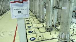 centrifuge machines in the Natanz uranium enrichment facility