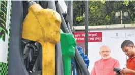 Modi hoardings at petrol pump