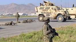 US troop soldiers guarding Kabul airport