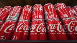 Cans of Coca-Cola