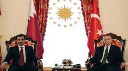 Erdogan with Sheikh Tamim bin Hamad Al Thani