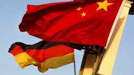 German and Chinese national flags