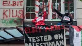 Protest aganst Elbit Systems London