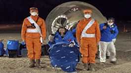 Three Chinese astronauts landed
