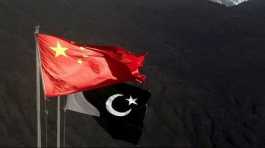 China and Pakistan flags....