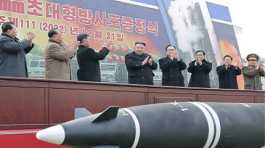 Kim Jong Un attends a ceremony